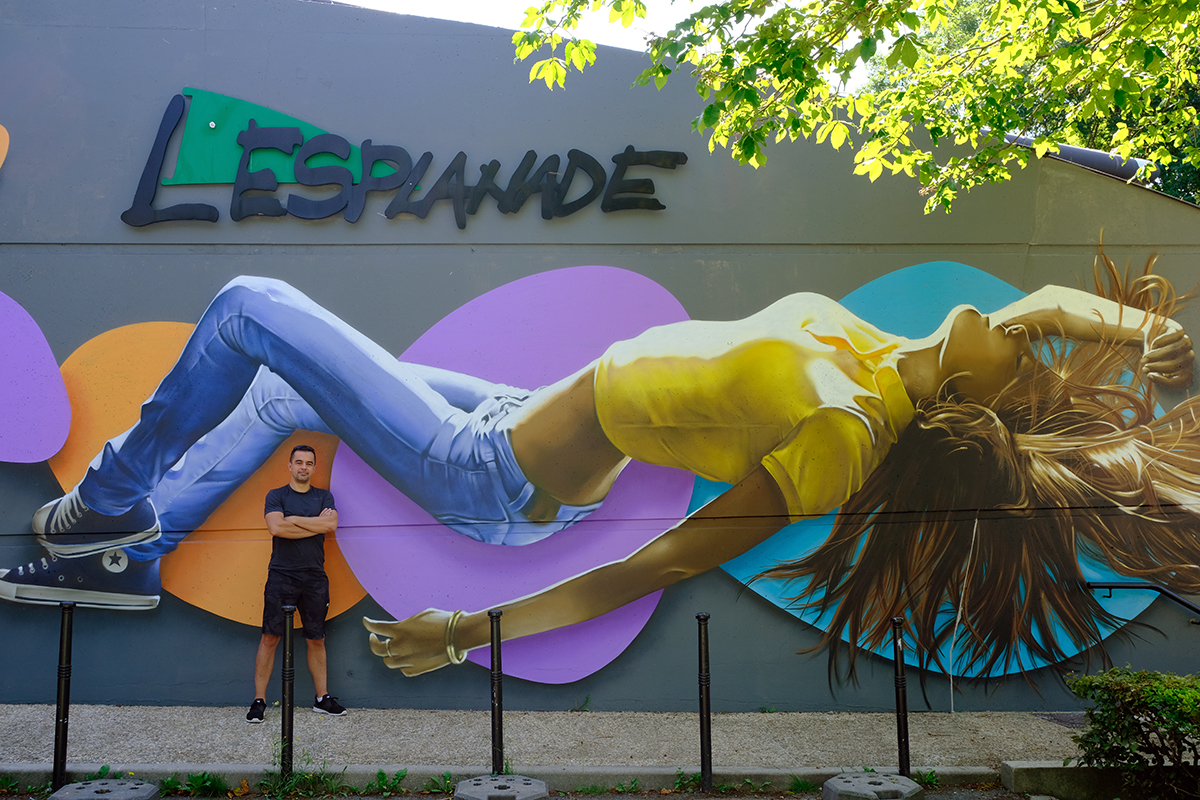 Fresque murale Dave Baranes — Esplanade