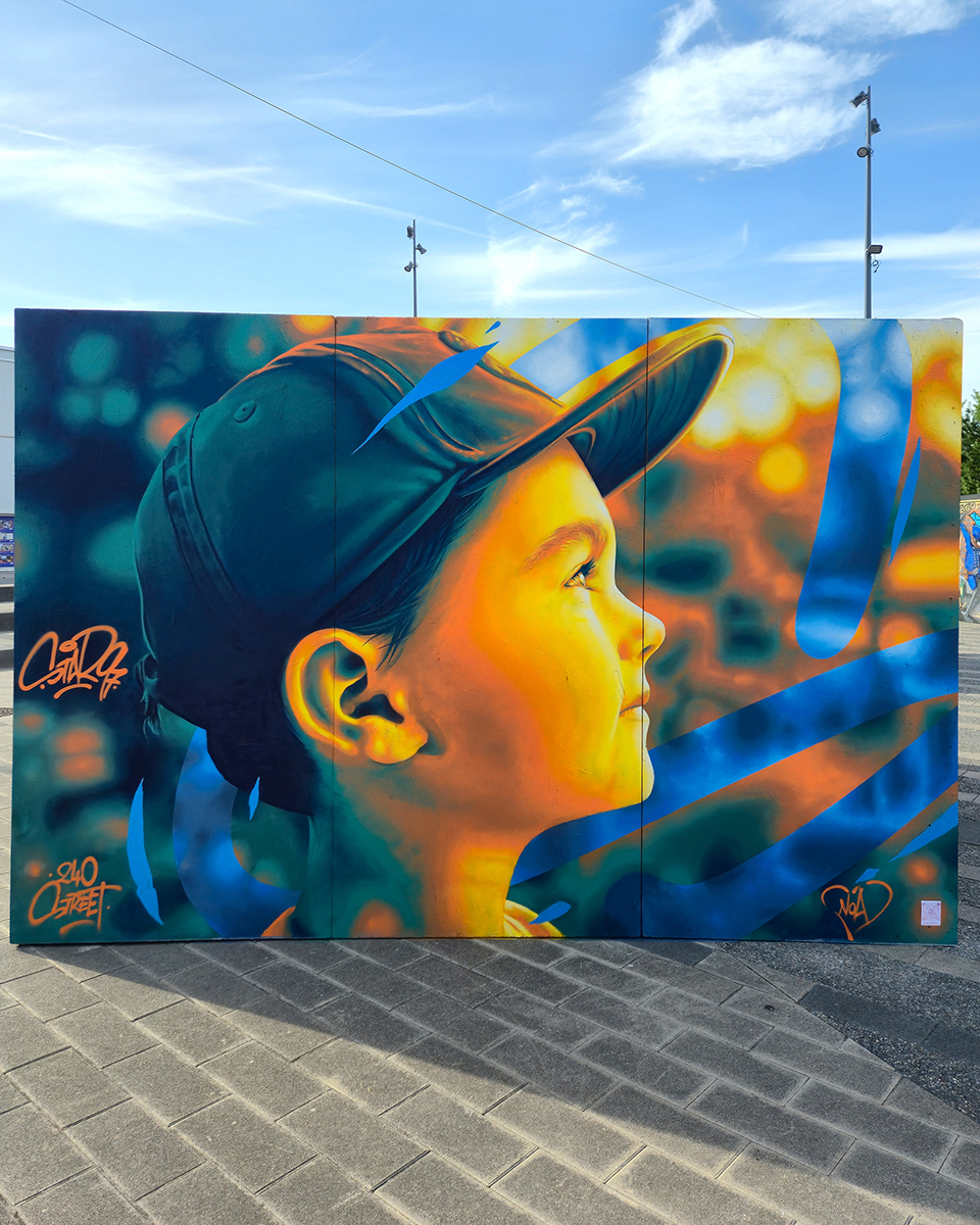 Fresque portrait d'enfant
