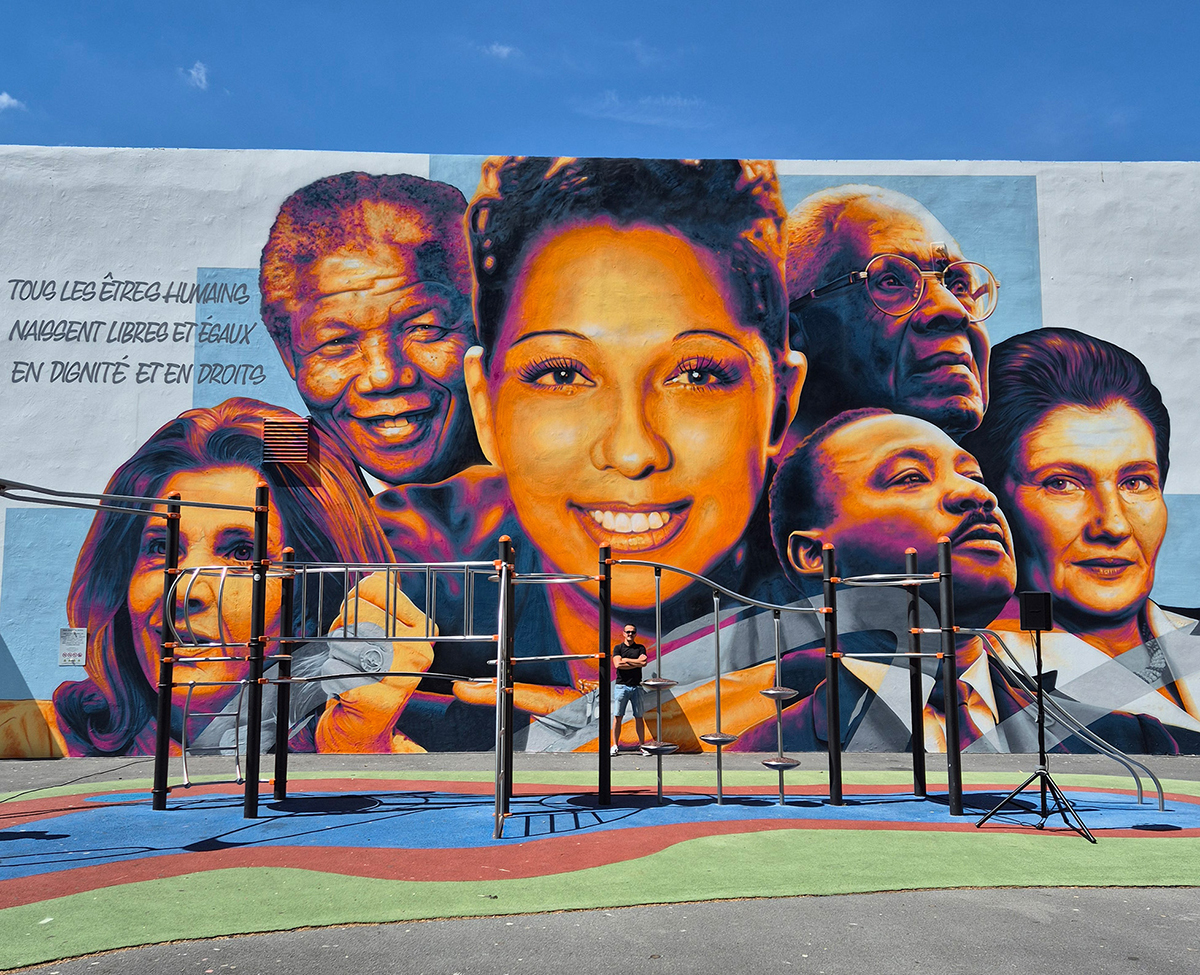 Fresque contre le racisme Saint-Quentin