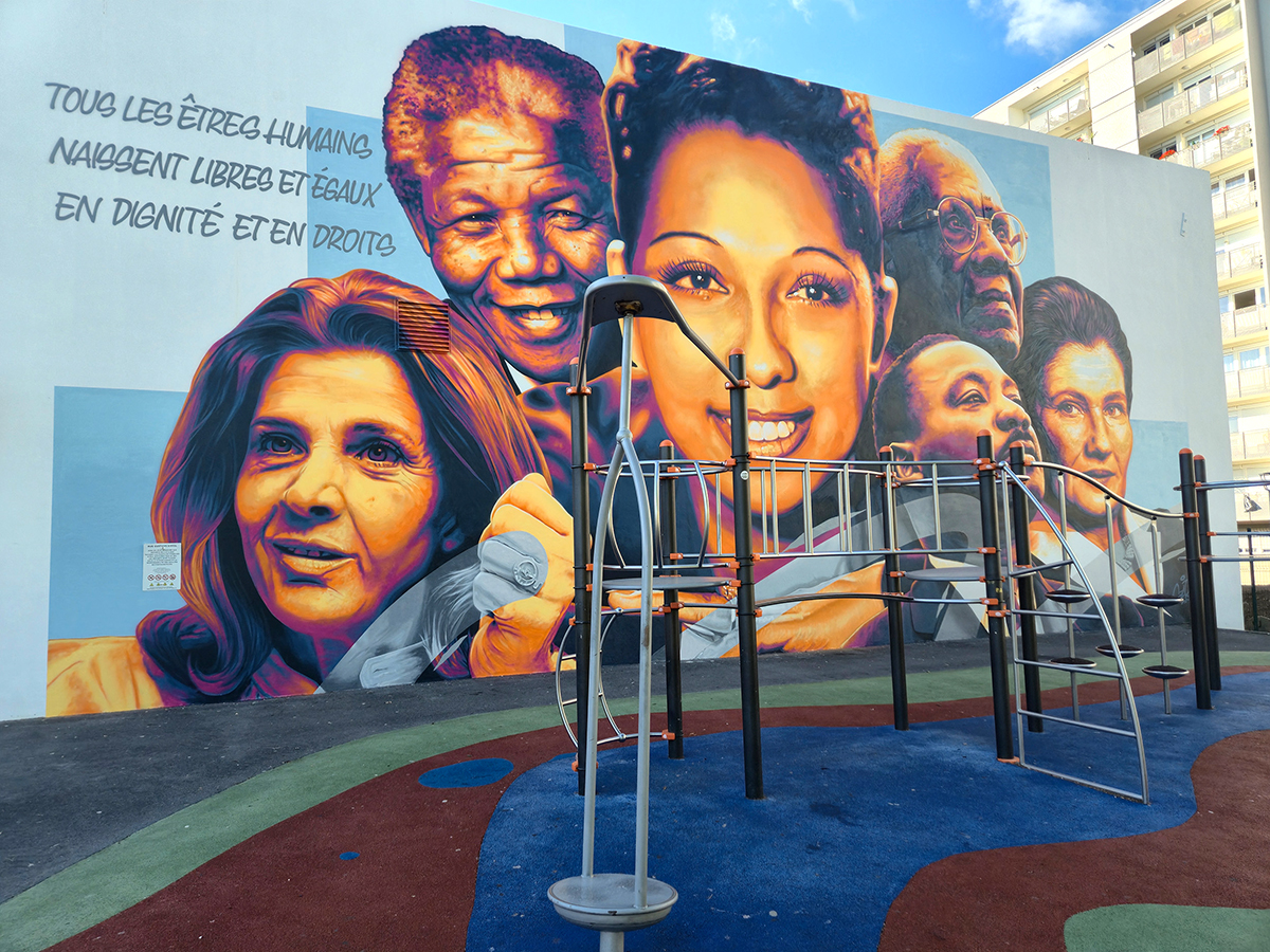 Fresque contre le racisme Saint-Quentin