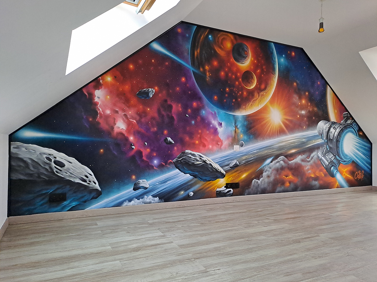 Chambre enfant galaxie