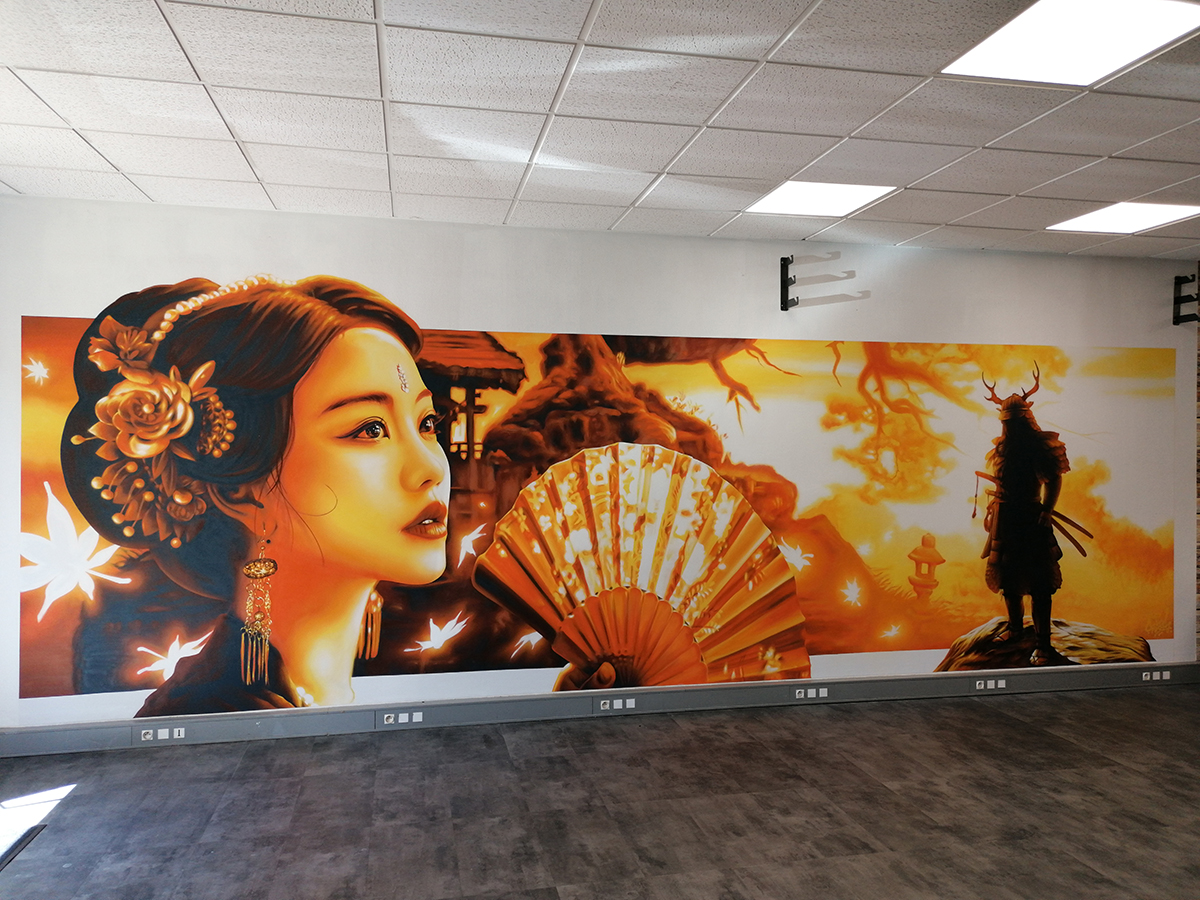 Fresque salon de tatouage